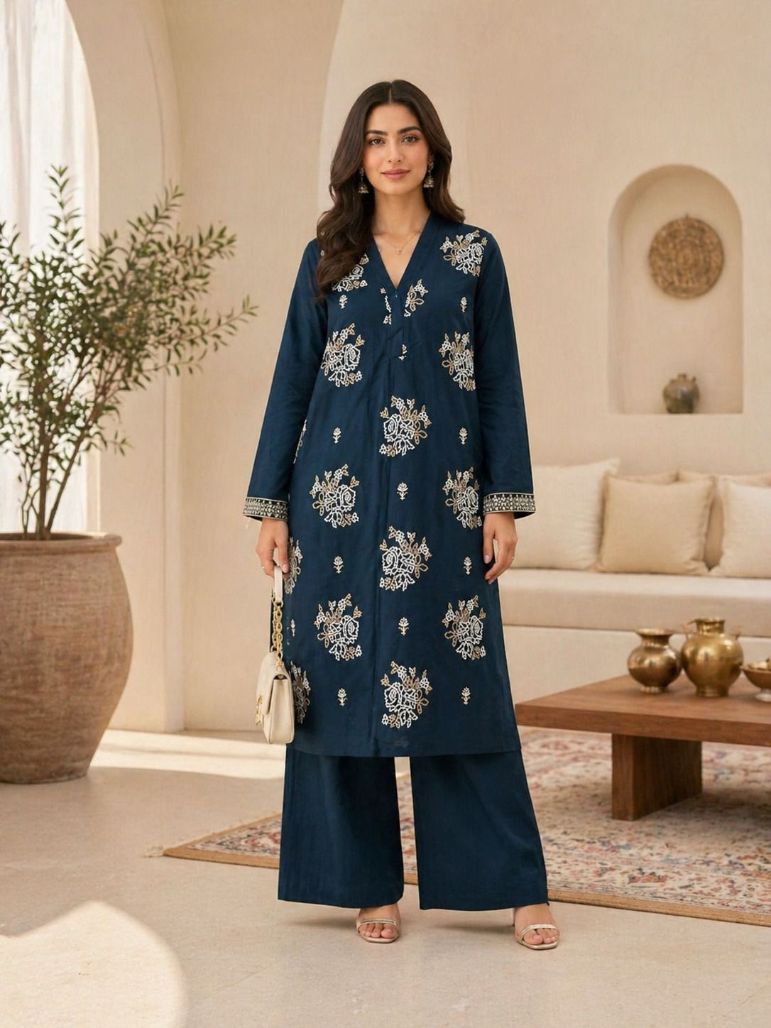 Midnight Royale Embroidered Lawn Suit – 2 Piece